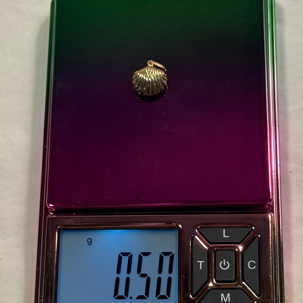 Gold Clam Shell Pendant/Charm - Picture 5 of 5